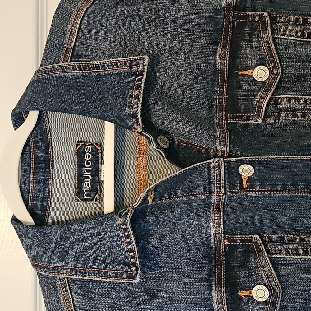 NWT Maurice's denim Button Down Jacket, XXL - Picture 2 of 9
